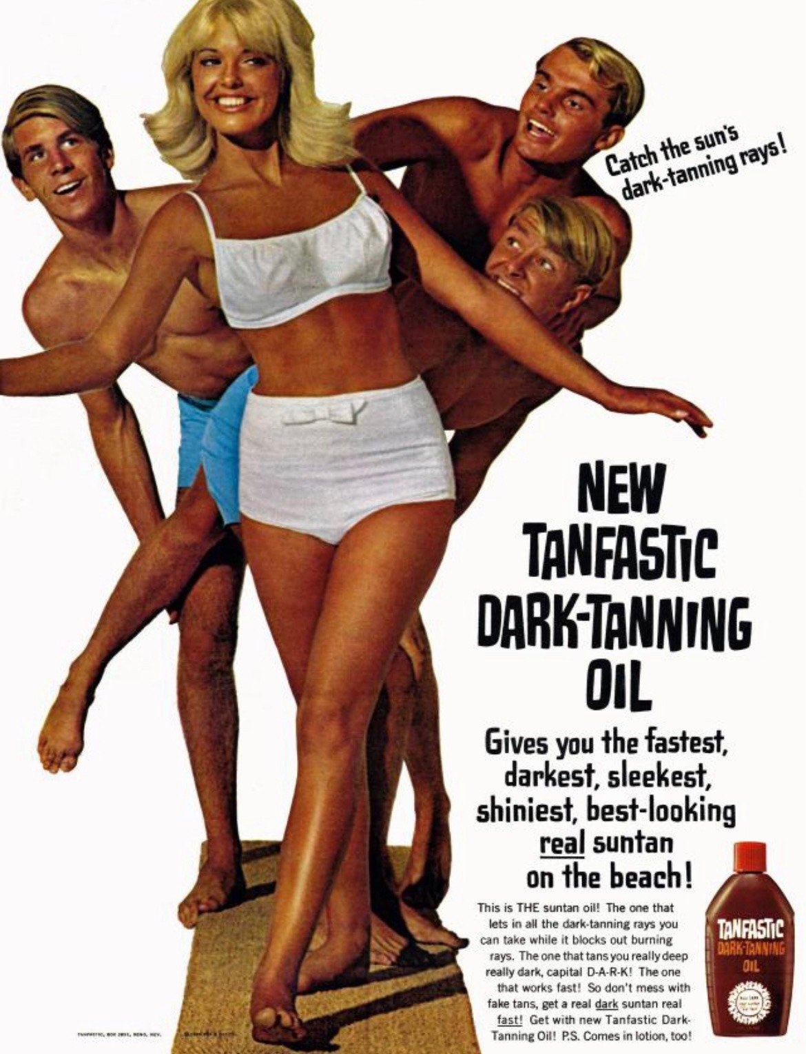 Publicités pour produits solaires 1966